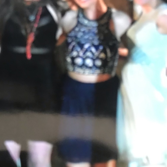 Navy Blue two piece dress - Picture 5 of 8